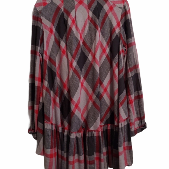 Free people plaid button front med - Picture 2 of 16